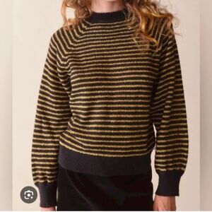 Doen black and gold striped sweater - Size S